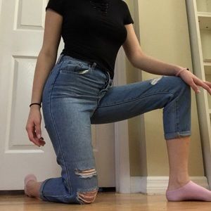 Distressed Brandy Melville mom jeans